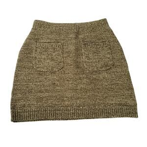 New Free People Solid Viola Sweater Skirt Women's Medium Chestnut Combo MSRP$68